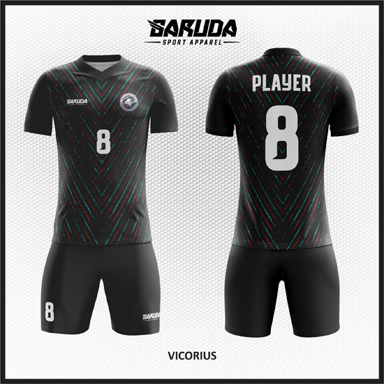desain seragam futsal warna hitam